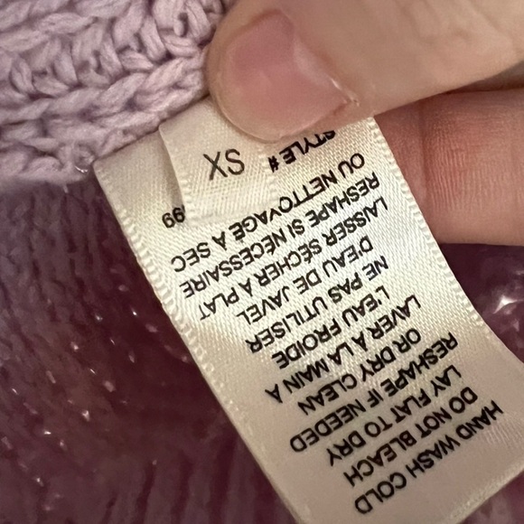 Rebecca Taylor Purple Basketweave Turtleneck Sweater - Picture 6 of 8